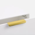 Miniatyrbilde 3 av 3: Sett med 5 Gullfargede Møbelhåndtak Gullfargede Kjøkkenmøbelhåndtak - Gullfargede Profilhåndtak Børstet Messing Skuffhåndtak i Aluminium Legering Senter Dis