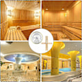 Miniatyrbillede 4 af 5: Sauna Termometre Hygometre og Timeglas, Betterlife 15 Minutters Timer 2 i 1 Sauna Rum Termometer Hygrometer