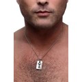 Miniatyrbillede 3 af 5: Sæt af Master Collection håndjern lås armbånd og nøgle halskæde par armbånd koncentrisk lås kærlighedslås titanium stål armbånd nøgle (Square Plate Rose