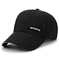 Miniatyrbillede 1 af 5: Sort-Justerbar Baseball Cap Golf Hat Motorcykel Trucker Cap Strapback Cap til Mænd Kvinder