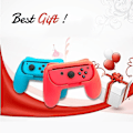 Pikkukuva 5 / 5: Pari Switch-kahvakiinnikkeitä (punainen, sininen, ei sisällä Switchiä), yhteensopiva Nintendo Switch Joy Conin kanssa, kulutusta kestävä kahvasarja pelialustan vaihto