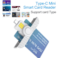Miniatyrbild 2 av 5: CAC Typ C-läsare, DOD Military USB C Common Access CAC-kortläsare, USB Smartfold Typ C Smart Card Reader PIV CAC-läsare kompatibel med Windows,