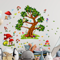 Miniatyrbild 2 av 4: 1 Set Grön Träd Fe Tecknad Svamp Väggdekaler för Barnrum Barnkammare Vardagsrum Väggdekor