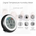 Miniatyrbillede 2 af 4: Digital hygrometer, indendørs termometer hygrometer stuetemperatur, maks. min. display nøjagtig væg bordtermometer med touchskærm til drivhus
