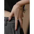Pikkukuva 4 / 4: Kokoa muutettava KULTA Kultaväri -Luxury Twisted Zircon Ring naisille, Kulta ja Hopea Open Ring, Korean Fashion, Jewelry