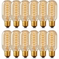 Miniatyrbillede 2 af 5: 12 T45 Edison 40W pærer 40w Wolframlampe Retro Spiral 220V