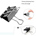 Miniatyrbillede 3 af 5: Sort - 12 pakke mappe - 41mm - Æske med multifunktionelle papirclips - Binder - Metal tegneclips til noter - Skrivepapir -