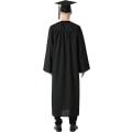 Miniatyrbilde 3 av 5: Gradueringskjole og -hatt for voksne L 2023 sort unisex gradueringsett