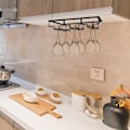 Miniatyrbild 4 av 5: Vinställ i metall, förvaringsstöd för 3 rader vinglas, hängande vinställ för hemmet, köket, baren, restaurangen