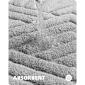 Miniatyrbillede 3 af 5: Grå skridsikker bademåtte, absorberende badeværelsestæppe, blød mikrofiber brusemåtte, maskinvaskbar