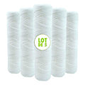 Miniatyrbilde 2 av 4: Sett med 5 spolepatroner 9-tommers sedimentvannfilter 3/4-20 kompatible mikronfilter 10 tommer