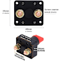Miniatyrbillede 2 af 5: 2 stk. 300A batterikontakt til bil, lastbil, båd, marine, drejelig isolator Afbryder tænd/sluk