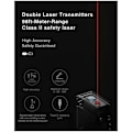 Miniatyrbillede 3 af 5: 30ft laser afstandsmåler (73x33.2mm), mini digital laser bærbar, præcision ± 2mm, bluetooth, OLED display, mål længden