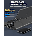 Miniatyrbillede 5 af 5: 180 graders vinkel USB C-adapter 2-pak, U-formet USB-C til USB-C-konverter-stik med PD 100W hurtigopladning 4K-video, USB C-vinklet forlængeradapter