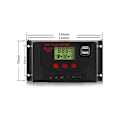 Miniatyrbillede 5 af 5: 30A Solpanel Controller, 12V 24V Intelligent Batteriregulator, Solpanel Regulator med Justerbart LCD Display, Dobbelt USB Port