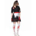 Pikkukuva 3 / 5: Hoitajan asu Halloween Verinen naishoitajan asu Cosplay Zombi COS Lääketieteellinen asu (sukat eivät sisälly)