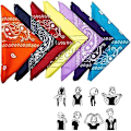 Miniatyrbillede 2 af 5: Bandanas, 12-pak Paisley-tørklæder, Hovedbånd, Lommetørklæder til mænd og kvinder