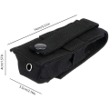 Miniatyrbillede 2 af 5: Sort lommelygtepose, Holster Molle lommelygtepose Nylon lommelygtepose til udendørs camping vandreture