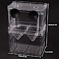 Miniatyrbillede 2 af 5: Fiskeavlkasse, flydende akvarium akrylrugemaskine, babyfisk rejer rugemaskine isolationskasse, dobbeltlags opdrættere inkubator isolationsrugemaskine B
