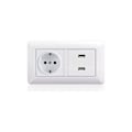 Miniatyrbilde 1 av 3: USB Strømskinne, Multi-Socket USB-lader med 1 AC-uttak, 3 USB-porter, Elektrisk veggkontakt Kompatibel med iPhone/iPad, Ideell for Soverom Hjemme Kontor