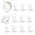 Miniatyrbillede 1 af 5: Justerbar præsentationsstøtte 12 Dele tallerken dørplade støtter transparent plastik display til fotorammer, CD, mobiltelefon, tallerken, bog, 11.5