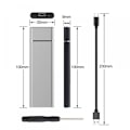 Miniatyrbilde 4 av 5: Harddisk kabinett, M.2 NGFF USB C SSD Kabinett USB3.0 5Gbps Høyhastighetsoverføring USB 3.1 10Gbps Type C Metall Ekstern Harddisk Case for Win 7 10