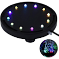 Miniatyrbillede 1 af 5: 12 Multicolor RGB LED Akvarium Undervands Boble Lys Nat Hav / Multicolor Akvarium Luftsten Disk, Rund Akvarie Bobler med Automatisk Farve Cha