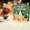 Miniatyrbild 4 av 5: 3D POP UP Julhälsningskort med Kuvert, Set med 3 Kreativa Hälsningskort för Julklapp Flickor Pojkar, Julbokstäver Juldekoration Nyår