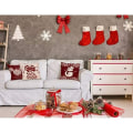 Miniatyrbilde 5 av 5: 4 stk juleputer, sofaputer med hjort, juleputetrekk, putetrekk med god jul til sofa, bil, seng, kontor, hjem