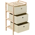 Pikkukuva 4 / 5: Säilytyshylly 3 koria beige setripuu