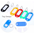 Miniatyrbillede 3 af 4: Nøglebrikholder, 50 stk. holdbar nøglebrikholder i plastik til identifikation af hotelkontorrejsebagageetiket 10 farver 4,7 cm*2,1 cm