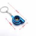 Miniatyrbillede 2 af 3: Bil Turbo Turbolader Turbine Nøglering Nøgle Ring Nøglekæde Nøglebrik Gave (Gun Black)