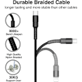 Miniatyrbild 5 av 5: Multipel laddningskabel 4 i 1 flätad nylon Flera USB snabbladdningskablar C typ C.