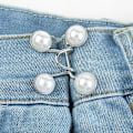 Miniatyrbillede 4 af 5: 6 stk. Perlebesatte Jeans Knapper, Justerbar Spænde, Ingen Syning, Trykknapper til Jeans, Bukser, Kjoler.