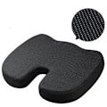 Miniatyrbilde 4 av 5: Kontorstolpute - Ergonomisk og ortopedisk pute i memory foam - svart, bred