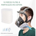 Miniatyrbild 3 av 5: Komplett mask gasmask, skydd mot organiska gaser, 16 i 1, stort synfält för färg, polering, svetsning och andra maskiner