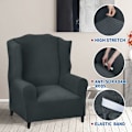 Miniatyrbild 3 av 5: Elastiskt fåtöljöverdrag med öron 1 del Jacquard Soffskydd Soffa Sofföverdrag Fåtölj Stor