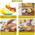 Miniatyrbillede 3 af 5: Manuel citronpresser i rustfrit stål, 6 stk. citronpresser i rustfrit stål, Cefs Manuel, meget modstandsdygtig over for vandmelon, citron, fiskeri, mango og andre fr