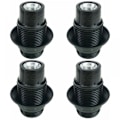 Miniatyrbilde 1 av 5: Sort E14 Lyspæreholder, 4 Stykker E14 Sokkel, E14 Sokkel Lyspære, Solid Lyspæresokkel, Sort Sokkeladapter