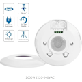 Miniatyrbillede 2 af 5: 1 stk. PIR bevægelsessensor lyskontakt, AC 220-240V 2000W, loftmonteret bevægelsessensor, PIR sensor, slank profil, hvid