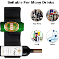 Miniatyrbilde 5 av 5: Sett med 3 flaskeholdere for kjøleskap - sklisikker - stablebar - sammenleggbar - for oppbevaring av øl, drikke, mineralvann (svart)