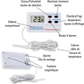 Miniatyrbillede 5 af 5: Digitalt køleskabs- eller frysetermometer - med alarm - Max min funktion - 1,2 m kabel
