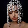 Miniatyrbillede 1 af 3: Damer Glitter Lang Tassel Hårkæde Rhinestone Bit Kæde