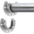 Miniatyrbillede 2 af 5: 2 stk. rørholder, rustfrit stål garderobestangholder, justerbar flange stangholder, u Digger stangholder til 32 mm skabsholder