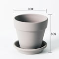 Miniatyrbild 2 av 3: Rund planter - Lätt inomhus och utomhus plastplanter med dräneringsplugg, rustik sten