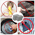 Miniatyrbillede 5 af 5: Sæt med 4 Grillsten Pimpsten Miljøvenlig Rengøring, Genanvendelig Grillsten Pimpstensrenser til Rengøring af Grill Griller Bageplader Ovnfliser