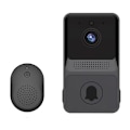 Pikkukuva 1 / 4: (Musta) Langaton video-ovikello, älykäs Wi-Fi-video-ovi Carillonilla, ovi-ovi-sarja HD-videolla, WiFi 2.4 g