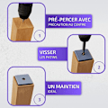 Miniatyrbillede 2 af 3: Teflon møbelglidere med skruer │ 20 stk. │ Firkantet │ 40 x 40 mm │ Gulvbeskyttelse │ PTFE glidere │ Teflon glidere
