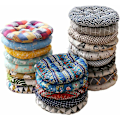 Miniatyrbilde 5 av 5: (Blader) Sett med 4 puter for stol stol stol stol pute for uteplass, 40x40cm maison, bil, sofa, skrivebord, tatami dekorasjon