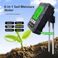 Miniatyrbillede 5 af 5: Jordfugtighedsmåler 6 i 1 pH-meter til måling af jordfugtighed/fertilitet/pH/temperatur/luftfugtighed/ieure